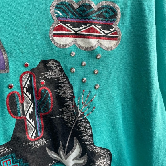Vintage 90s Southwest Top - Picture 2 of 8